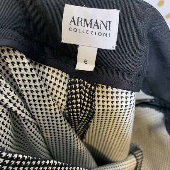 Armani Collezioni Nailhead Check Wool Skinny Pants - Picture 5 of 8